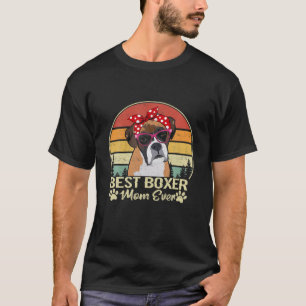 Camiseta Mejor Boxeador Mamá Bandana Siempre Vintage Retro