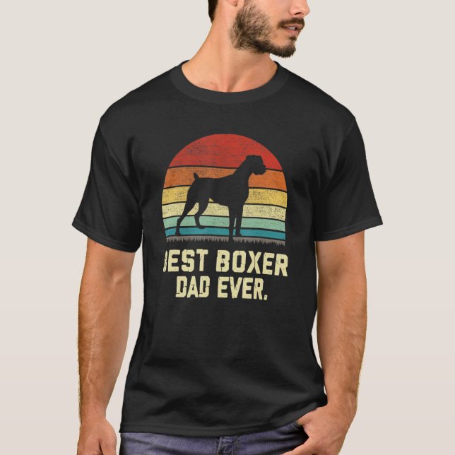 Camiseta Mejor Boxeador Papá Jamás Perro (Anverso)