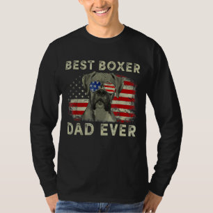 Camiseta Mejor Boxeador Papá Jamás Perro Amante Bandera Est
