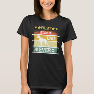 Camiseta Mejor Boxeador Papá Nunca Retro Perro Vintage
