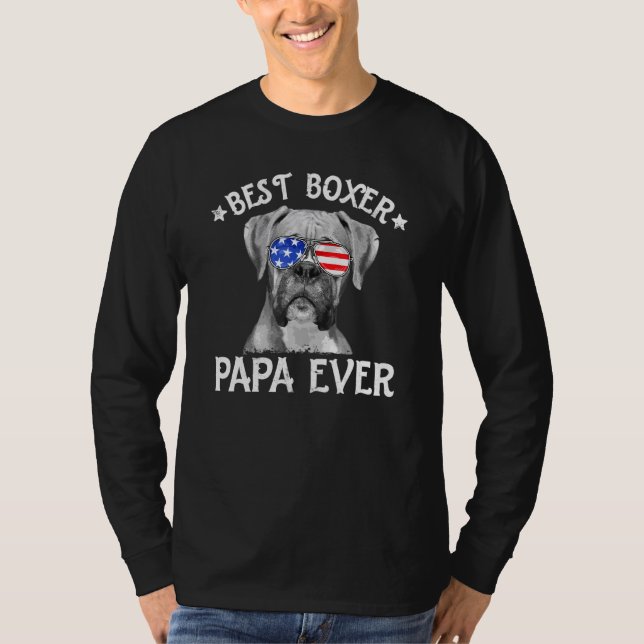 Camiseta Mejor Boxeador, papá, papá, amante de la bandera e (Anverso)