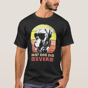 Camiseta Mejor Boxer Dog Dad Gafas De Sol Y Auriculares