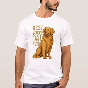 Camiseta Mejor Boxer Dog Dad Nunca - Golden Retriever Art