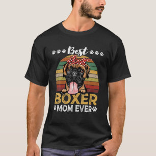 Camiseta Mejor Boxer Mamá Jamás Vintage Perro Paw Día de la