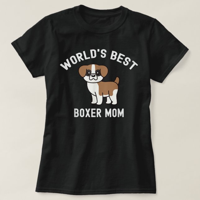 Camiseta Mejor Boxer Mamá Perro (Diseño del anverso)