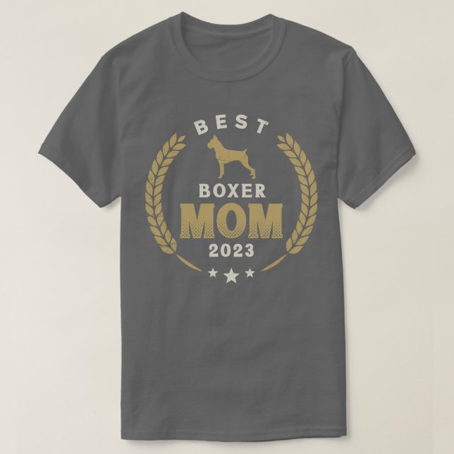 Camiseta Mejor Boxer Mom 2023 Cute German Boxer Dog Laurel  (Diseño del anverso)