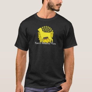 Camiseta Mejor Bracco Italiano Mamá Girasol Patas de Perro