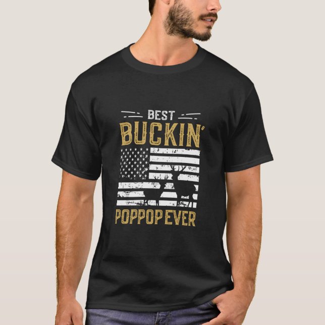 Camiseta Mejor Buckin Poppop jamás Gracioso regalo Deer Hun (Anverso)