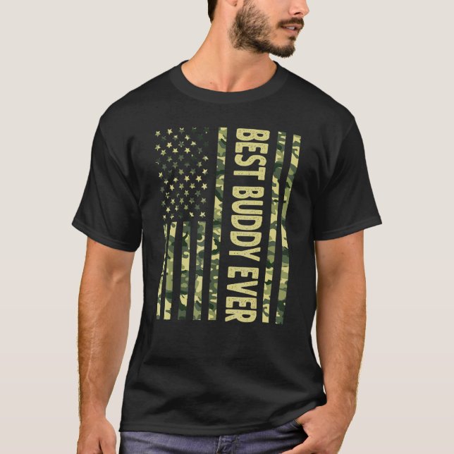 Camiseta Mejor Buda De Ee. Uu. Abuelo De Bandera Americana (Anverso)
