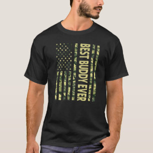 Camiseta Mejor Buda De Ee. Uu. Abuelo De Bandera Americana