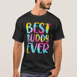 Camiseta Mejor Buddy Colorful Tie Dye Mating Family