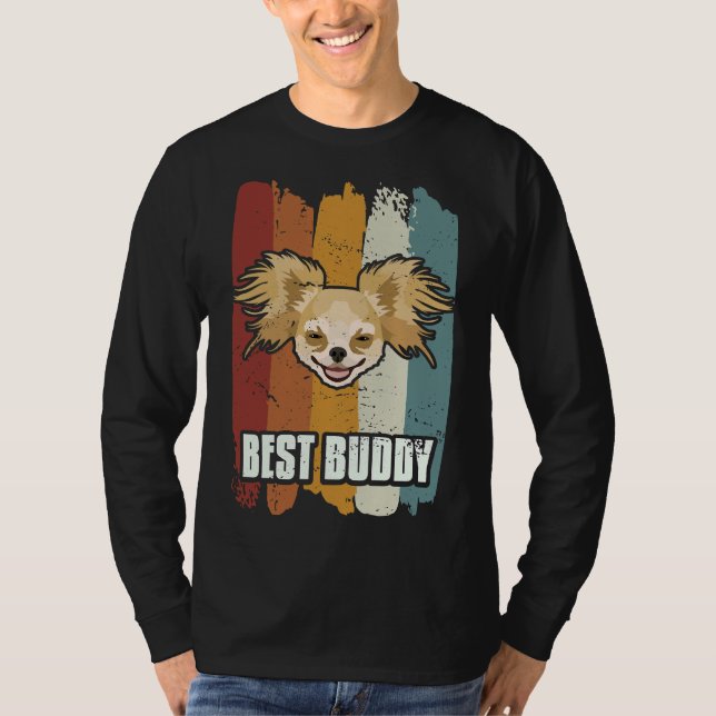 Camiseta Mejor Buddy Sonriendo Chihuahua (Anverso)