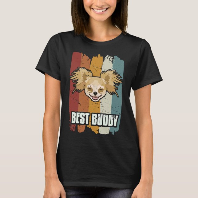 Camiseta Mejor Buddy Sonriendo Chihuahua (Anverso)