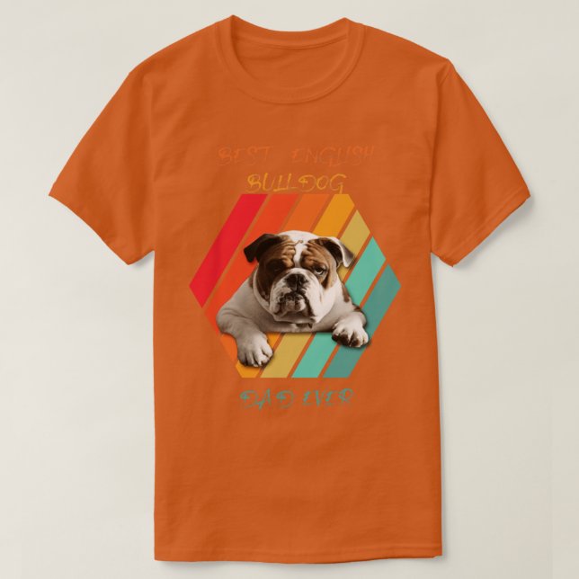 Camiseta Mejor Bulldog inglés de papá 2 (Diseño del anverso)