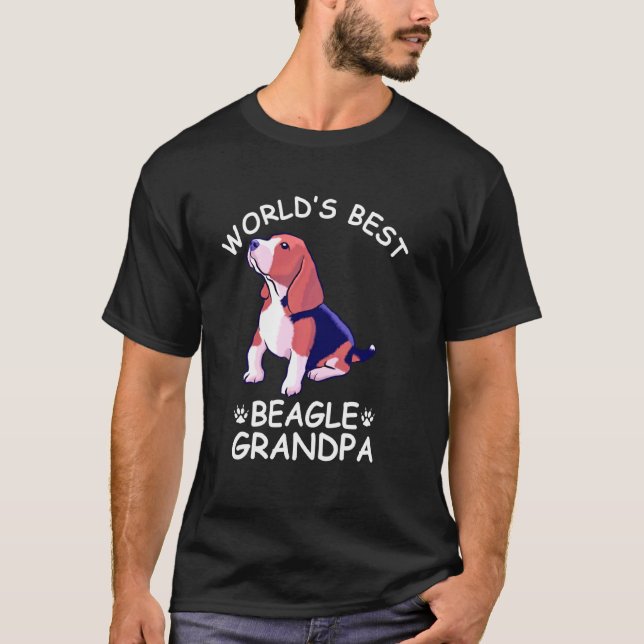 Camiseta Mejor cachorro de perro del abuelo del mundo (Anverso)