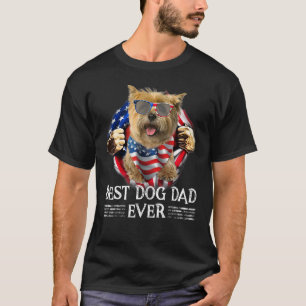 Camiseta Mejor Cairn Terrier Dad Hver Hombres de la Bandera