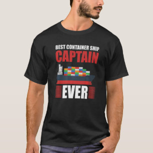 Camiseta Mejor Capitán de Buques Contenedores Cargo Marítim