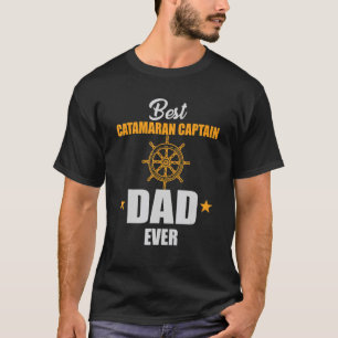 Camiseta Mejor Capitán De Catamarán De Los Hombres De La Vi