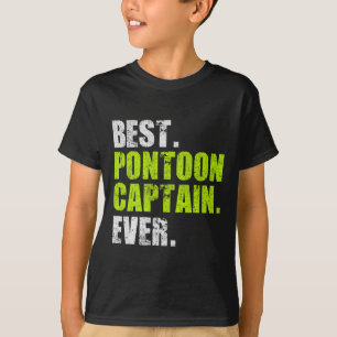 Camiseta Mejor capitán de pontón divertido regalos de barco