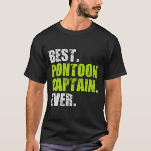 Camiseta Mejor capitán de pontón divertido regalos de barco