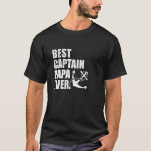 Camiseta Mejor capitán papá jamás - Día del padre pescador