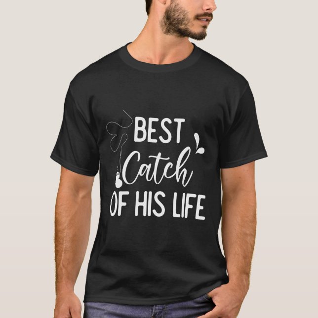 Camiseta Mejor Captura De Su Vida Pareja Pescadores Matc (Anverso)