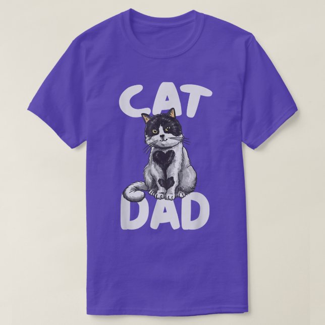 Camiseta Mejor CAT DAD Padres Camisas Día Kitty Daddy Papa  (Diseño del anverso)