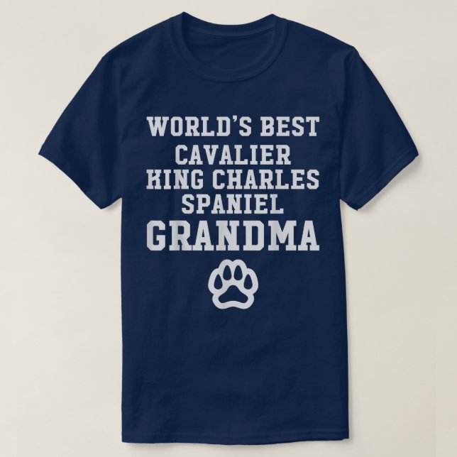 Camiseta Mejor Cavalier King Charles Spaniel Abuela Perro  (Diseño del anverso)