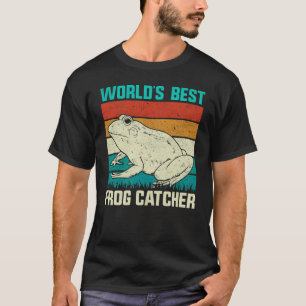 Camiseta Mejor Cazador de Ranas del Mundo Estilo Retro Vint
