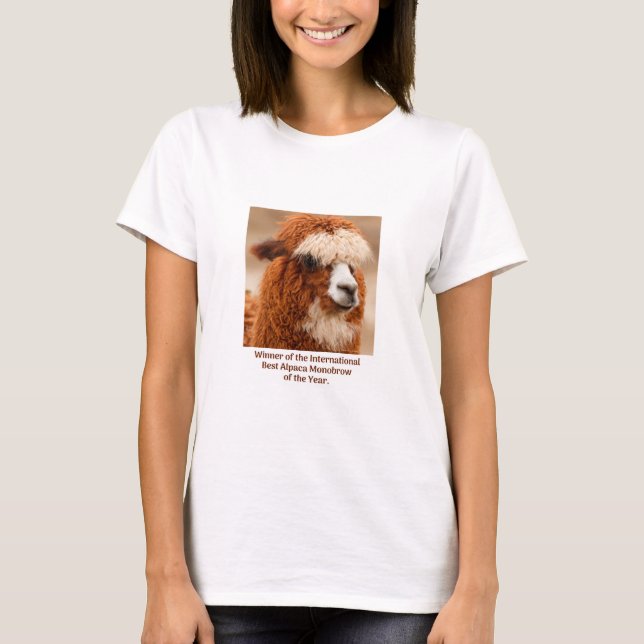 Camiseta Mejor ceja única de alpaca (Anverso)