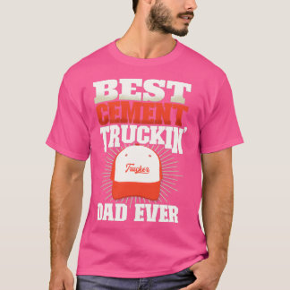 Camiseta Mejor Cemento Camión Camión Papá Cemento Camión Ca