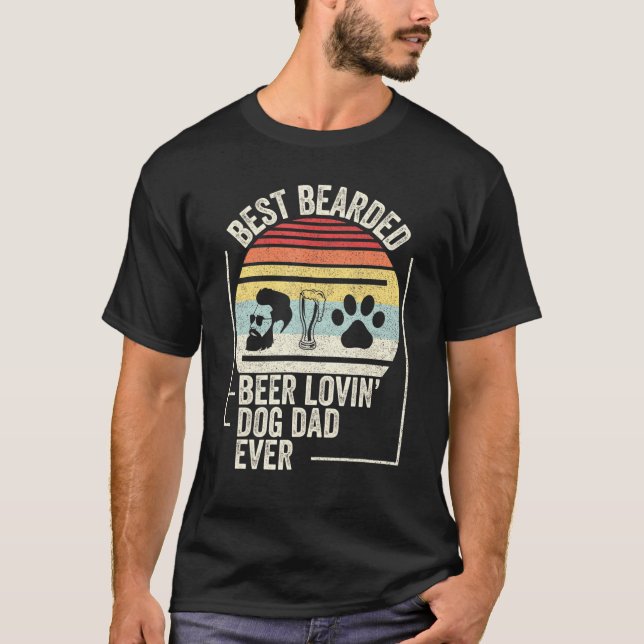 Camiseta Mejor Cerveza Con Cabello Que Ama Perro Padre Masc (Anverso)