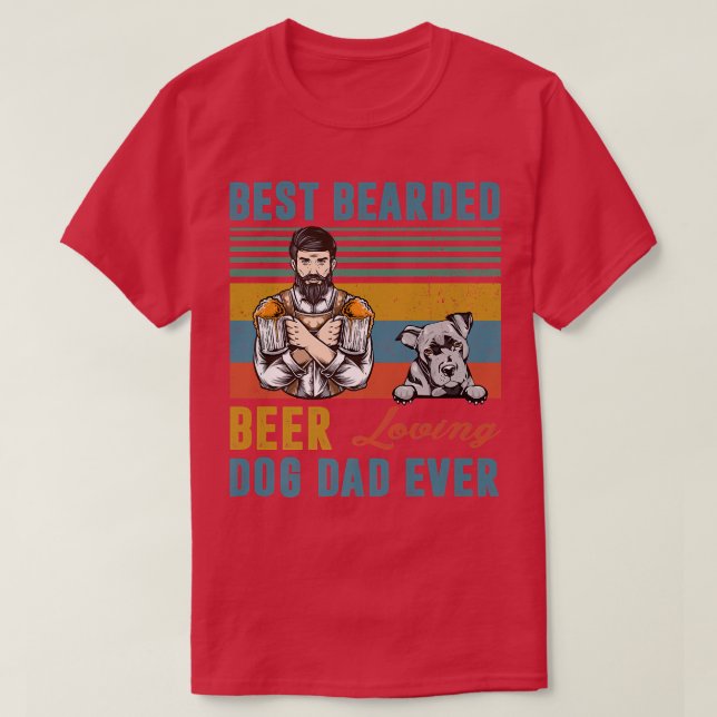 Camiseta Mejor Cerveza Con Cabeza Que Ama A Perro Papá Que  (Diseño del anverso)