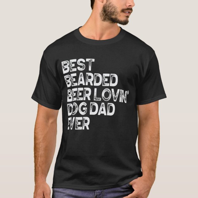 Camiseta Mejor Cerveza de Cabello Amando Perro Papá (Anverso)