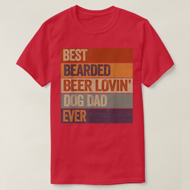 Camiseta Mejor Cerveza de Cabello Amante Perro Papá Peta Lo (Diseño del anverso)
