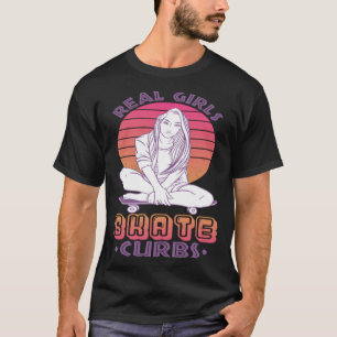 Camiseta Mejor Chica Skate Curbs Guay retro flip skateboard
