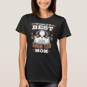 Camiseta Mejor Chih Tzu Mamá Perro Perro Relajado En El Mun
