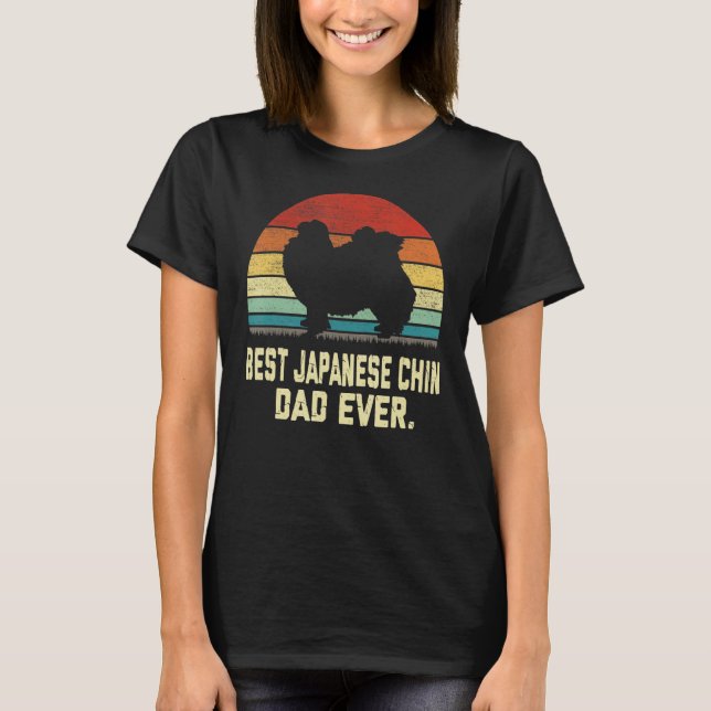 Camiseta Mejor Chin Dad Japonés Viejo Perro (Anverso)