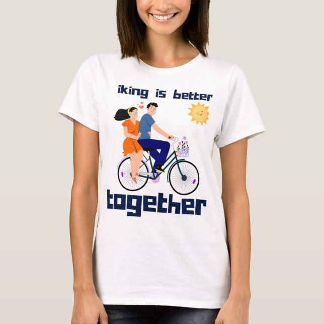 Camiseta Mejor ciclismo de bicicleta Juntos Pareja Ridi (Anverso)