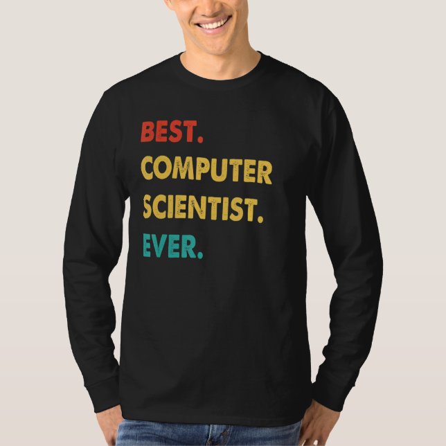 Camiseta Mejor Científico Informático Retro (Anverso)