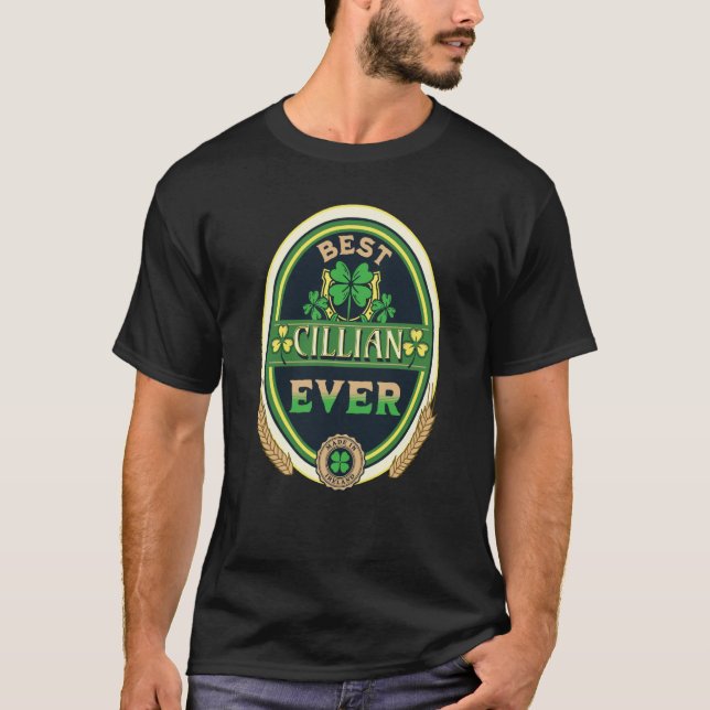 Camiseta Mejor Cillian Jamás Nombre Personal Irlandés Retro (Anverso)