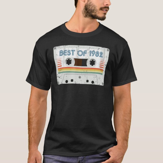 Camiseta Mejor Cinta Cassette 40th Birthday de 1982 1 (Anverso)
