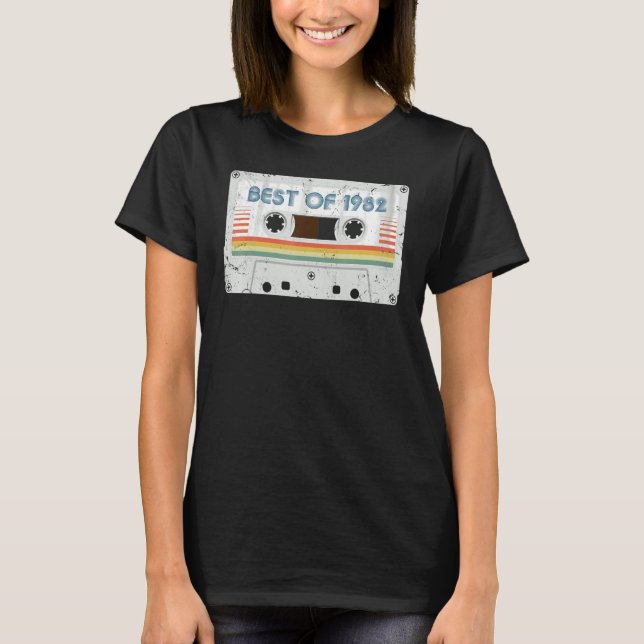 Camiseta Mejor Cinta Cassette 40th Birthday de 1982 1 (Anverso)