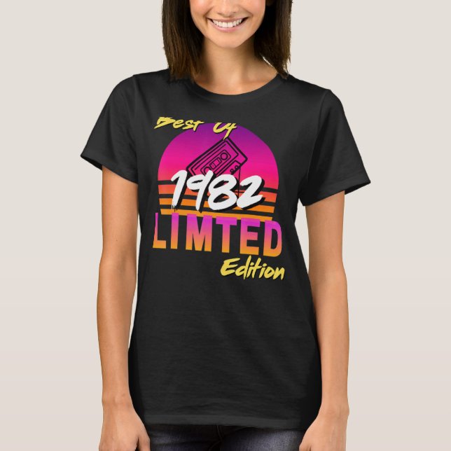 Camiseta Mejor Cinta Cassette 40th Birthday de 1982 1 (Anverso)