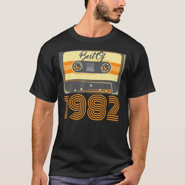 Camiseta Mejor Cinta Cassette 40th Birthday de 1982 1 (Anverso)