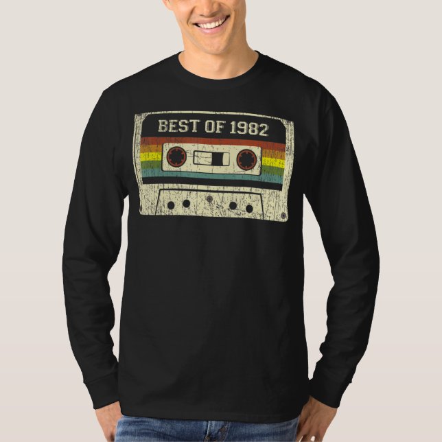 Camiseta Mejor Cinta Cassette 40th Birthday de 1982 40th (Anverso)