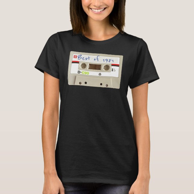 Camiseta Mejor cinta cassette blanca de 1981 (Anverso)
