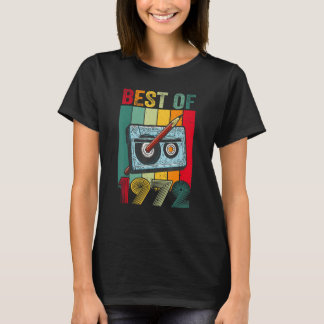 Camiseta Mejor Cinta Cassette De 1972 50 Años De Edad 50