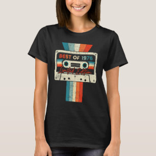 Camiseta Mejor Cinta Cassette De 1976 46 Cumpleaños 46 Años