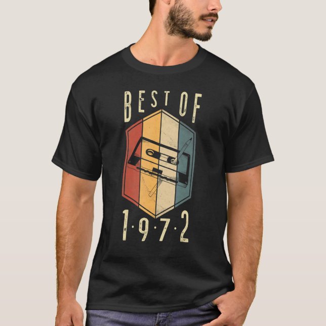 Camiseta Mejor Cinta Cassette De 50 Años De 1972 50º Nacimi (Anverso)